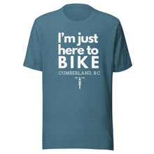 Load image into Gallery viewer, I&#39;m Just Here To Bike Cumberland Unisex T-shirt
