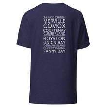 Load image into Gallery viewer, The Comox Valley Places Unisex T-shirt
