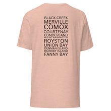 Load image into Gallery viewer, The Comox Valley Places Unisex T-shirt
