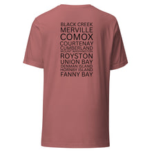 Load image into Gallery viewer, The Comox Valley Places Unisex T-shirt
