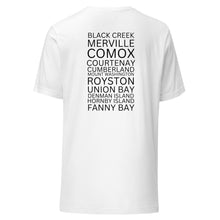 Load image into Gallery viewer, The Comox Valley Places Unisex T-shirt
