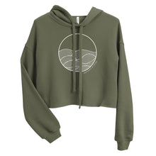 Load image into Gallery viewer, Circle Waves Crop Hoodie
