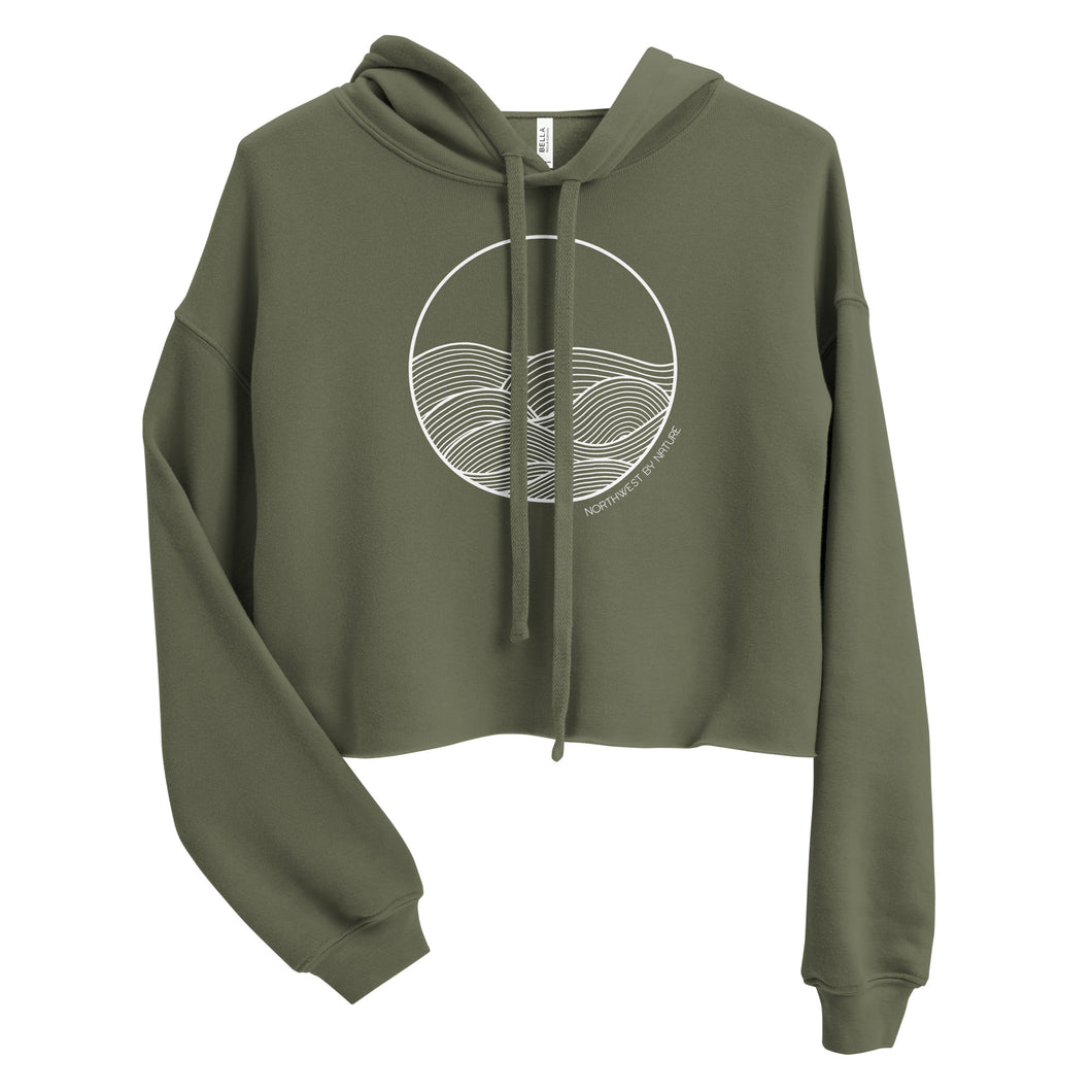 Circle Waves Crop Hoodie