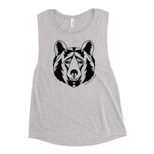 Load image into Gallery viewer, Firry Bear Ladies’ Muscle Tank
