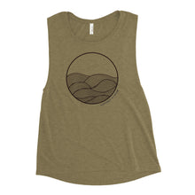 Load image into Gallery viewer, Circle Waves Ladies’ Muscle Tank
