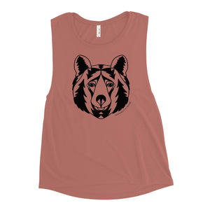 Firry Bear Ladies’ Muscle Tank