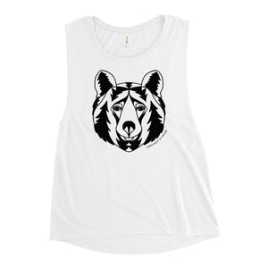 Firry Bear Ladies’ Muscle Tank