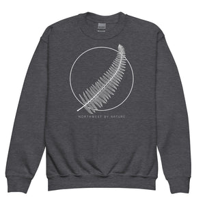 Western Sword Fern Youth Crewneck Sweatshirt