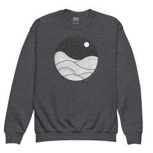 Load image into Gallery viewer, Midnight Waves Youth Crewneck Sweatshirt
