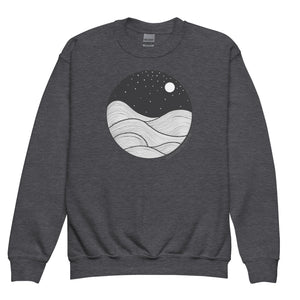 Midnight Waves Youth Crewneck Sweatshirt