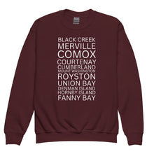 Load image into Gallery viewer, Local Places Youth Crewneck Sweatshirt
