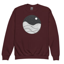 Load image into Gallery viewer, Midnight Waves Youth Crewneck Sweatshirt
