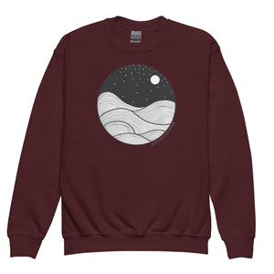 Midnight Waves Youth Crewneck Sweatshirt