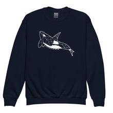 Load image into Gallery viewer, Geo Orca Youth Crewneck Sweatshirt
