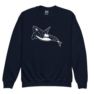 Geo Orca Youth Crewneck Sweatshirt