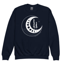 Load image into Gallery viewer, Moon Phases Youth Crewneck Sweatshirt
