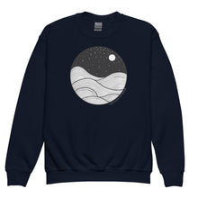 Load image into Gallery viewer, Midnight Waves Youth Crewneck Sweatshirt
