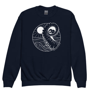 Giant Pacific Octopus Youth Crewneck Sweatshirt
