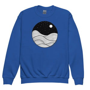 Midnight Waves Youth Crewneck Sweatshirt