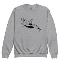 Load image into Gallery viewer, Geo Orca Youth Crewneck Sweatshirt
