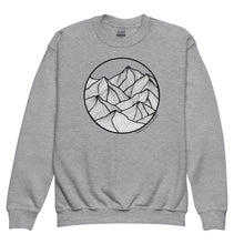 Load image into Gallery viewer, Circle Mountains Youth Crewneck Sweatshirt
