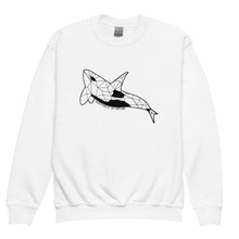 Load image into Gallery viewer, Geo Orca Youth Crewneck Sweatshirt
