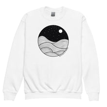 Load image into Gallery viewer, Midnight Waves Youth Crewneck Sweatshirt
