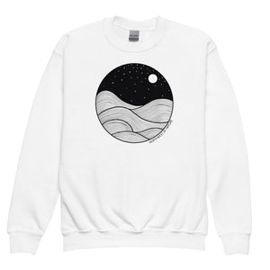 Midnight Waves Youth Crewneck Sweatshirt