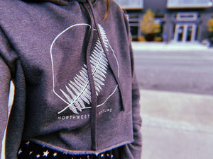 Western Sword Fern Crop Hoodie