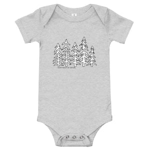 Forest Family baby onesie