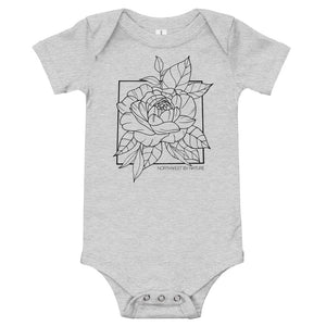 Peony baby onesie