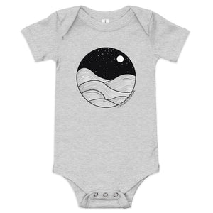 Midnight Waves baby onesie