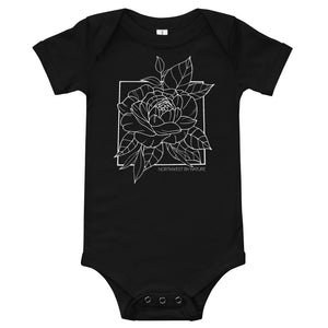 Peony baby onesie