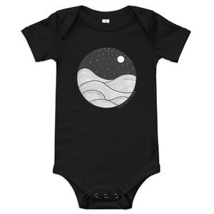 Midnight Waves baby onesie