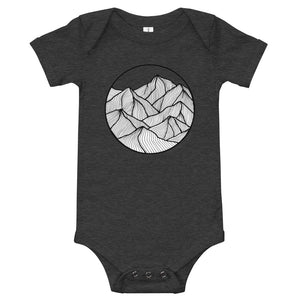 Circle Mountains baby onesie