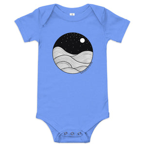 Midnight Waves baby onesie