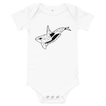 Load image into Gallery viewer, Geo Orca baby onesie
