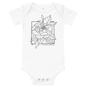 Peony baby onesie