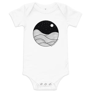 Midnight Waves baby onesie