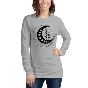 Moon Phases Unisex Long Sleeve Tee