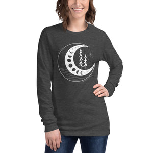 Moon Phases Unisex Long Sleeve Tee