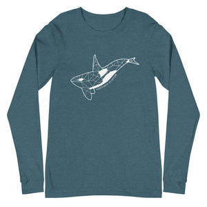Geo Orca Unisex Long Sleeve Tee