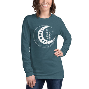 Moon Phases Unisex Long Sleeve Tee