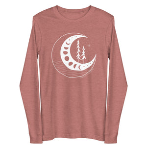 Moon Phases Unisex Long Sleeve Tee