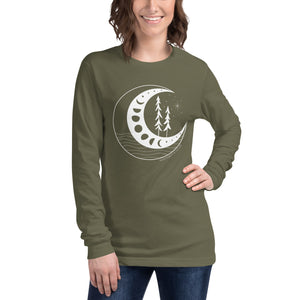 Moon Phases Unisex Long Sleeve Tee