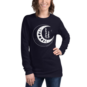 Moon Phases Unisex Long Sleeve Tee
