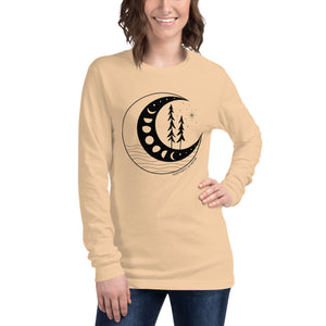 Moon Phases Unisex Long Sleeve Tee
