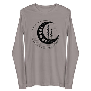 Moon Phases Unisex Long Sleeve Tee