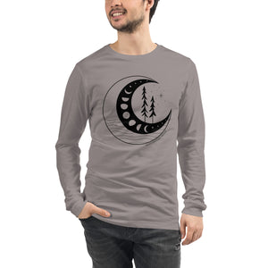 Moon Phases Unisex Long Sleeve Tee