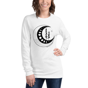 Moon Phases Unisex Long Sleeve Tee